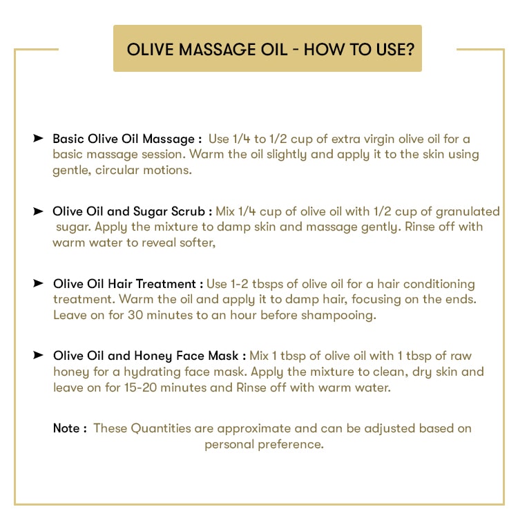 How To Use Olive Massage Oil