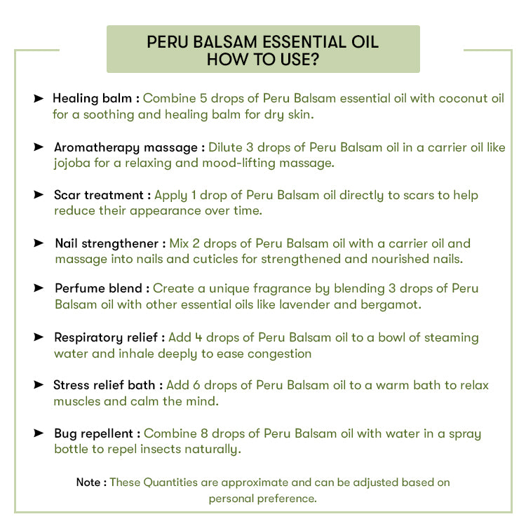 How To Use Peru Balsam Essential Oil