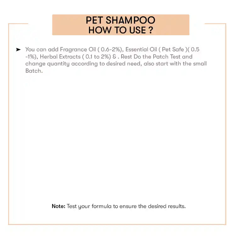 How to Use Pet Shampoo Base 