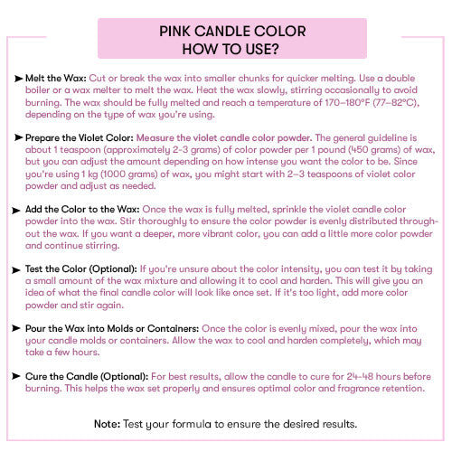 Pink Candle Color