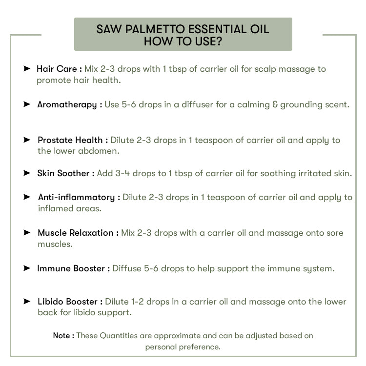 How To Use Saw Palmetto Essential Oil