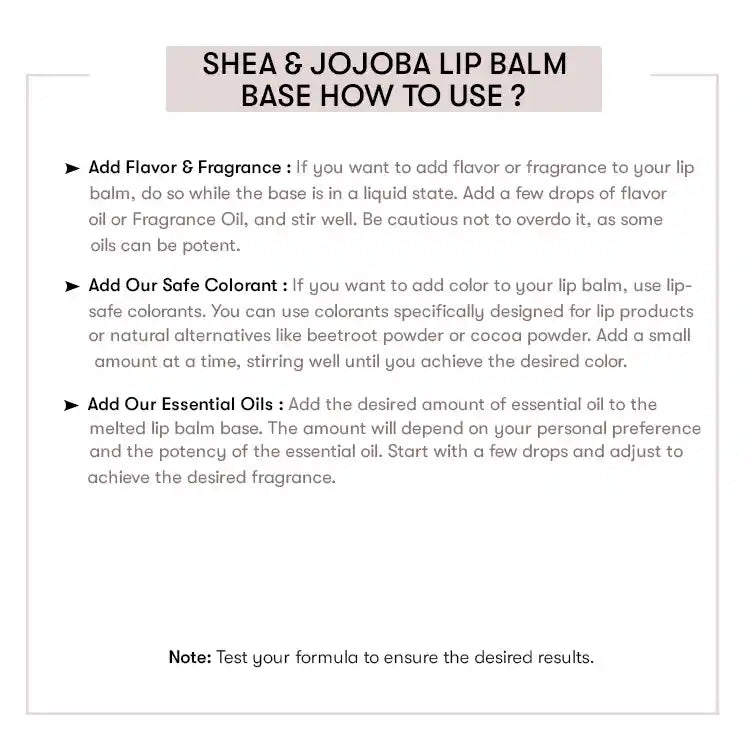 How to Use Shea & Jojoba Lip Balm Base 
