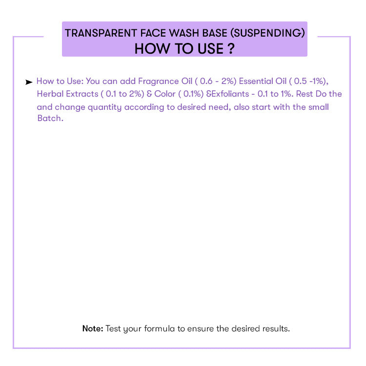 How To Use Transparent Face Wash Base