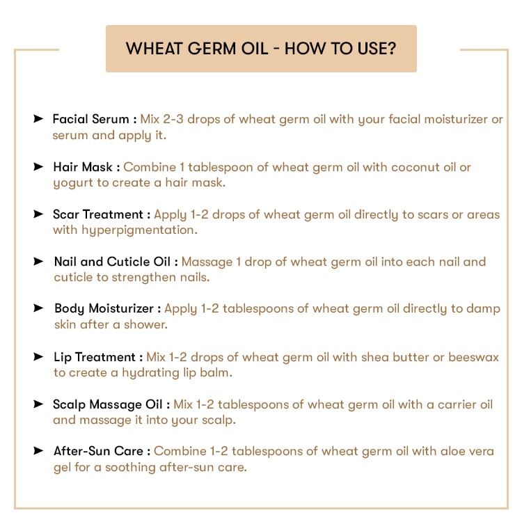 How To Use Wheat Germ Oil