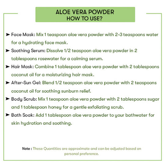 How to Use ALoe Vera Powder