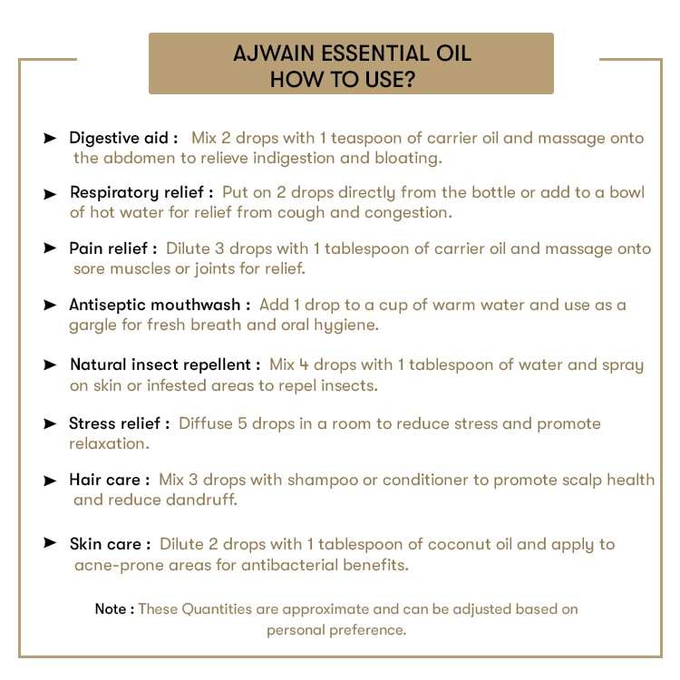 How to Use Ajwain Essential Oil