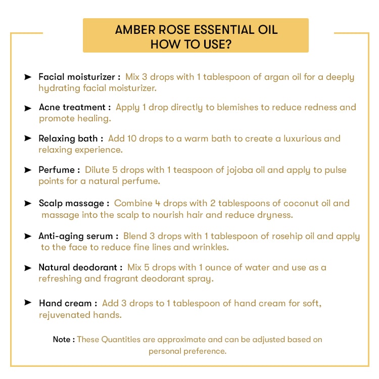 How to Use Amber Rose Essential Oil