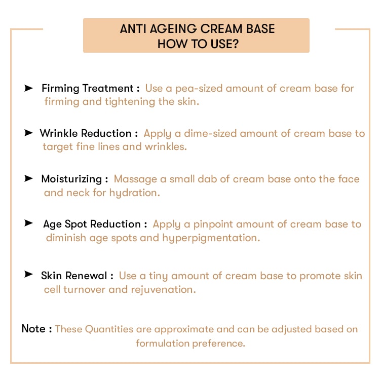How to Use Anti Ageing Cream Base