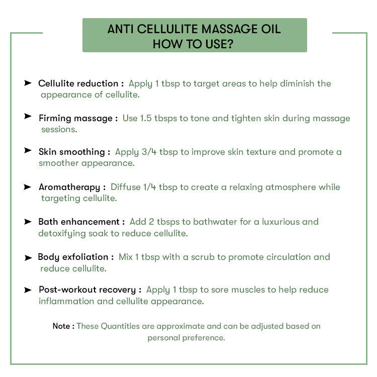 How to Use Anti Cellulite Massage Oil