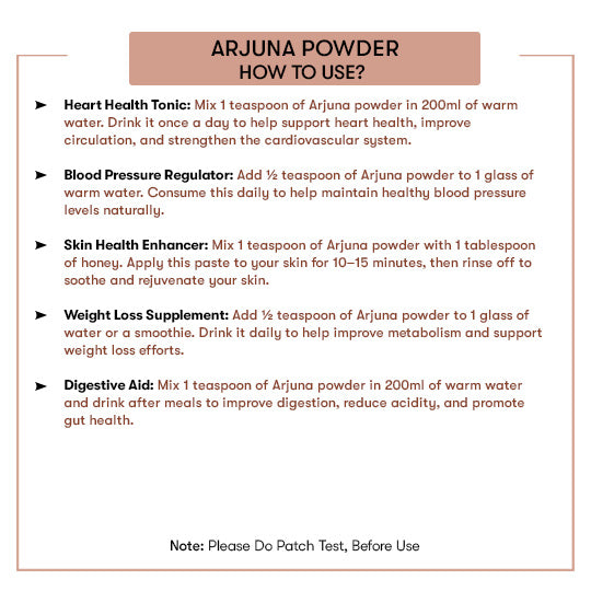How to Use Arjuna Powder