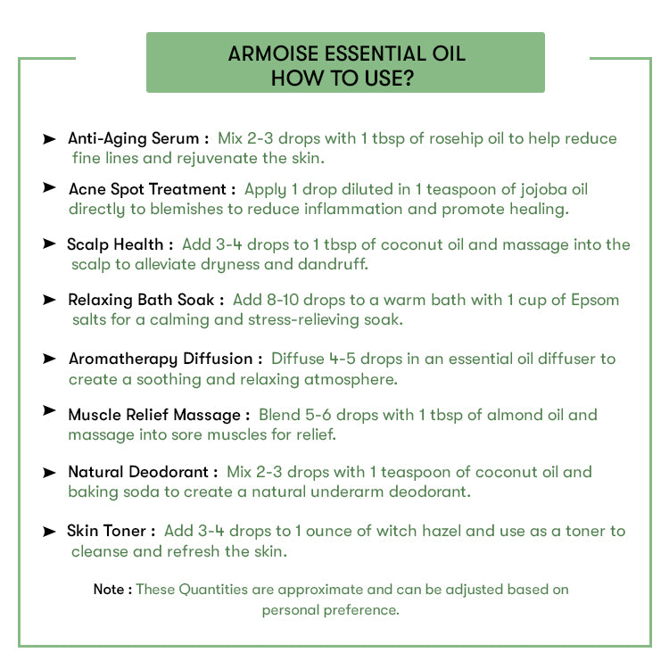 How to Use Armoise Essential Oil