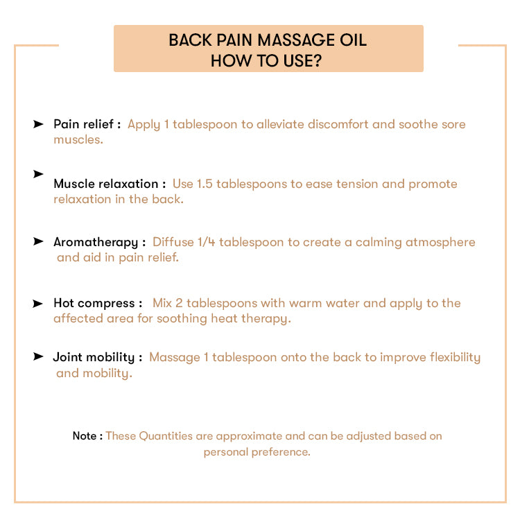 How to Use Back Pain Massage Oil