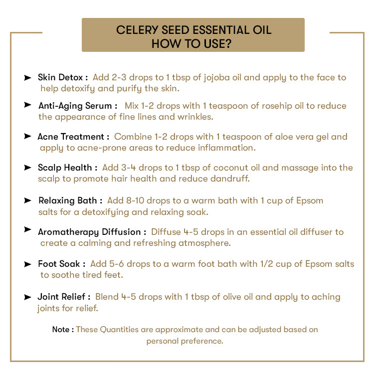 How to Use Celery Seed Essential Oil