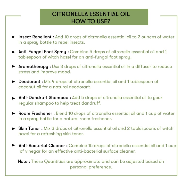 How to Use Citronella Essential Oil