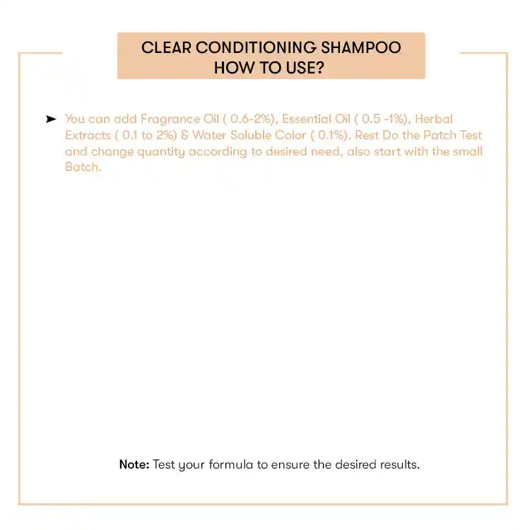 How to Use Clear Conditioning Shampoo Base