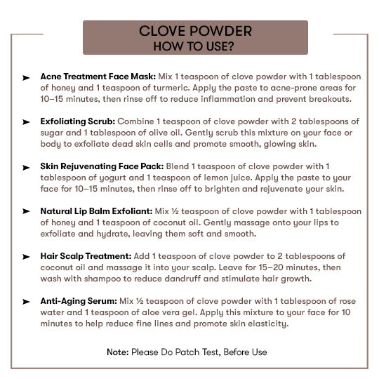 How to Use Clove powder 