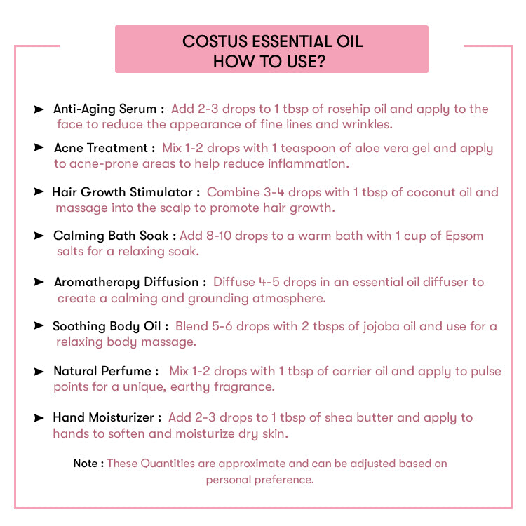 How to Use Costus Essential Oil