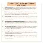 How to Use Donkey Milk Powder ( Edible) 