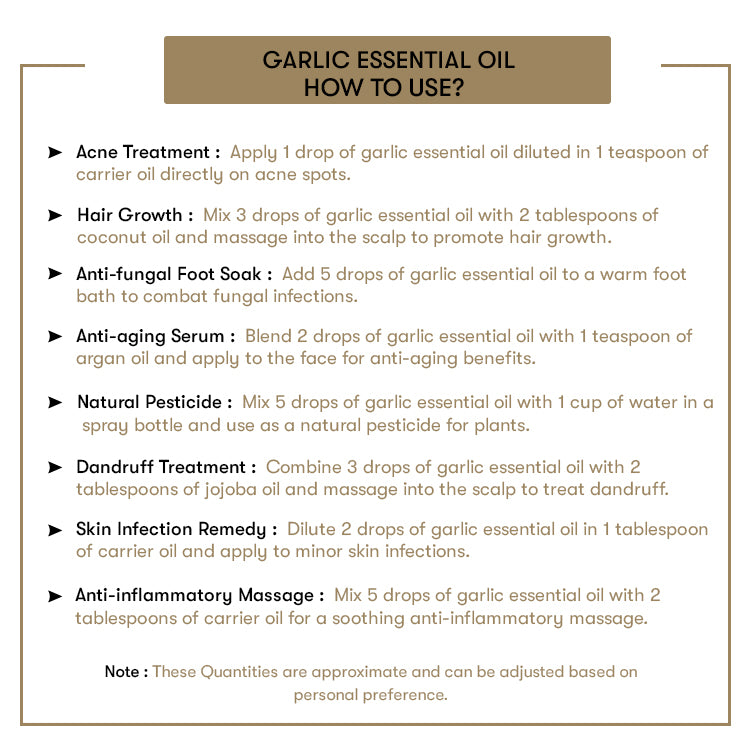 How to Use Garlic Essential Oil