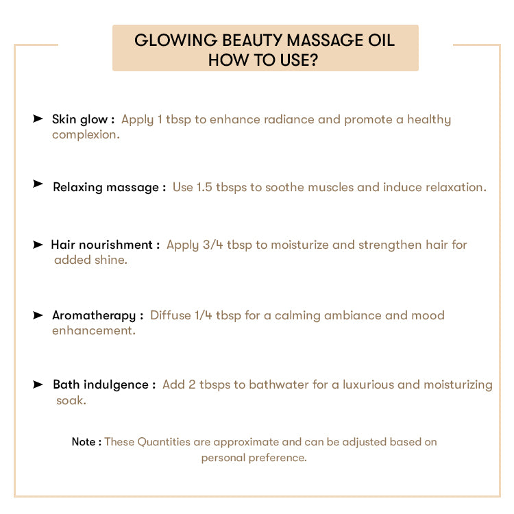 How to Use Glowing Beauty Massage Oil