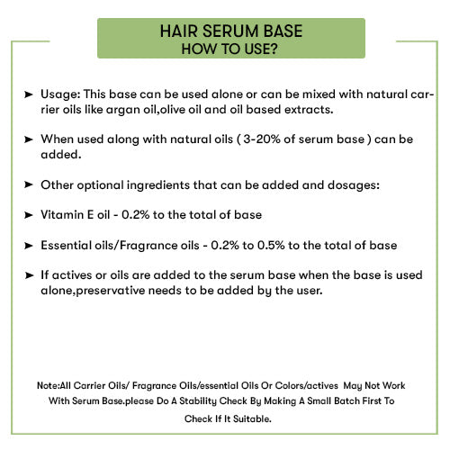 How to Use Hair Serum Base 