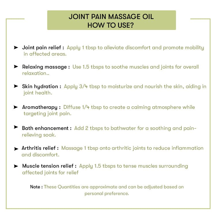 How to Use Joint Pain Massage Oil