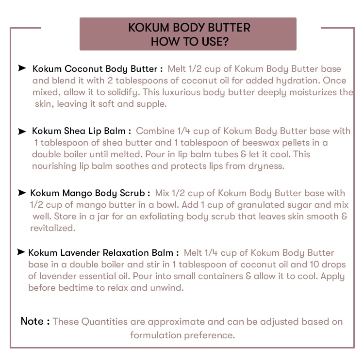 How to Use Kokum Butter Benefits