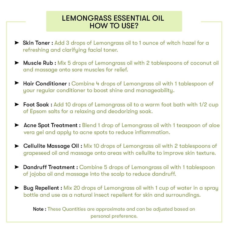 How to Use Lemongrass Essential Oil