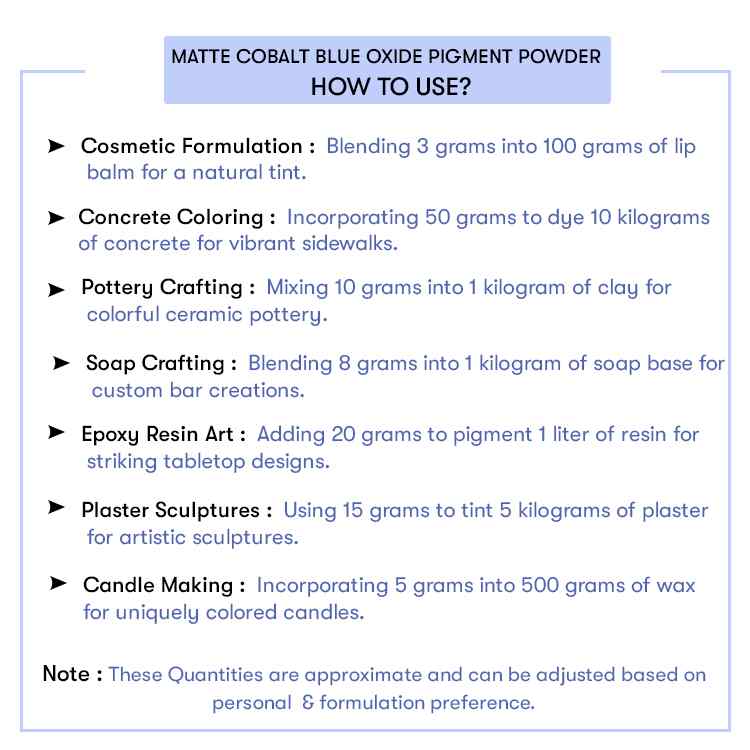 How to Use Matte Cobalt Blue Oxide Pigment Powder