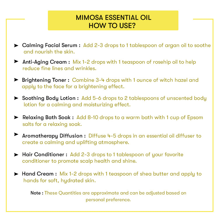 How to Use Mimosa Essential Oil