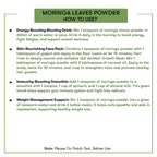 How to Use Moringa Leaves Powder 
