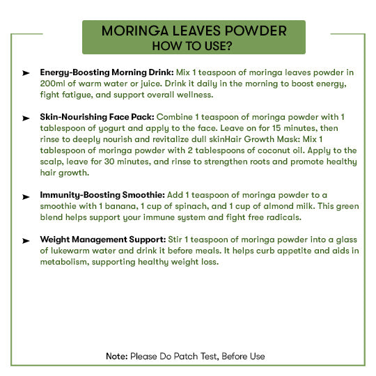 How to Use Moringa Leaves Powder 