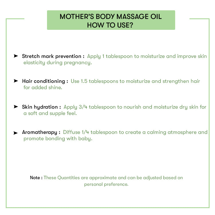 How to Use Mother's Body Massage Oil