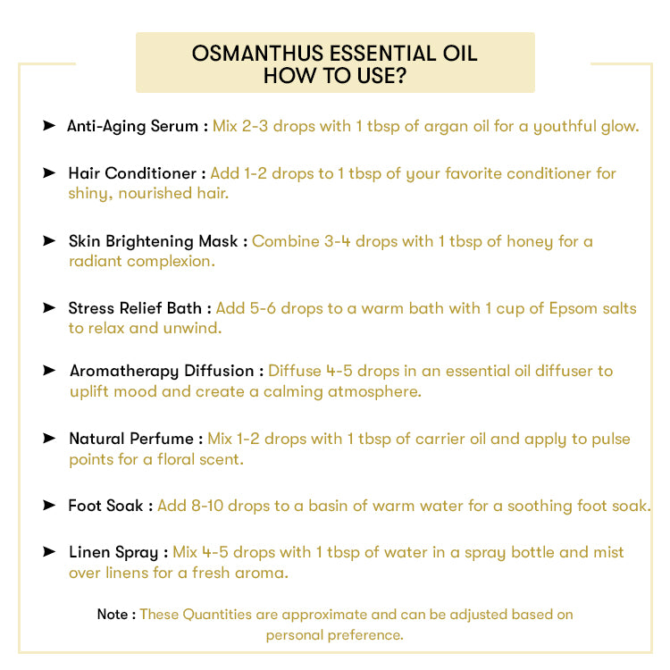 How to Use Osmanthus Essential Oil