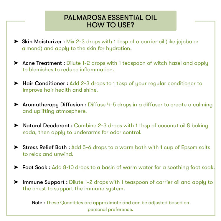 How to Use Palmarosa Essential Oil