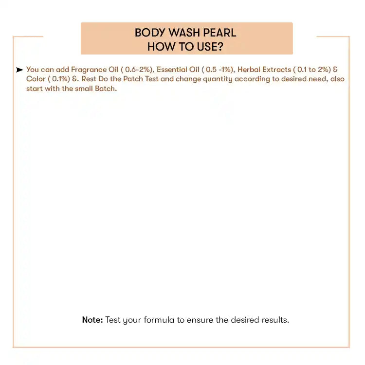 How to Use Pearly Body Wash Base 