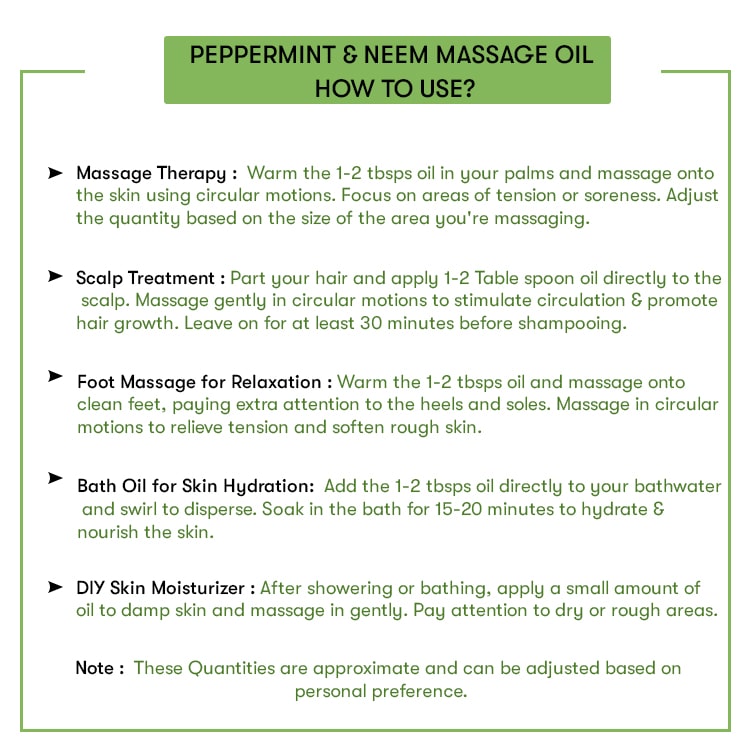 How to Use Peppermint & Neem Massage Oil