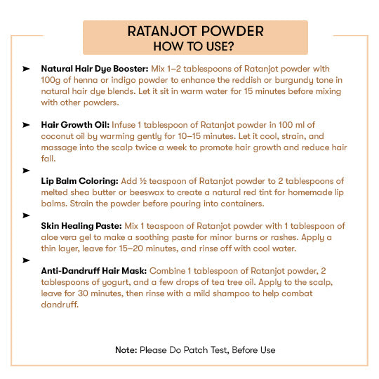 How to Use Ratanjot Powder