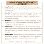 How to Use Sandalwood Hydrosol Water