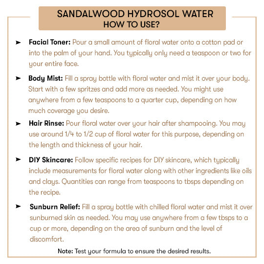 How to Use Sandalwood Hydrosol Water