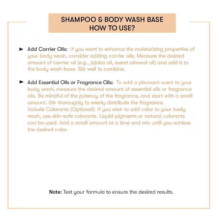 How to Use Shampoo & Body Wash Base
