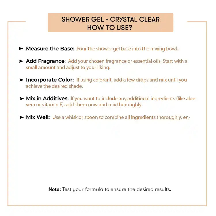 How to Use Shower Gel Base 