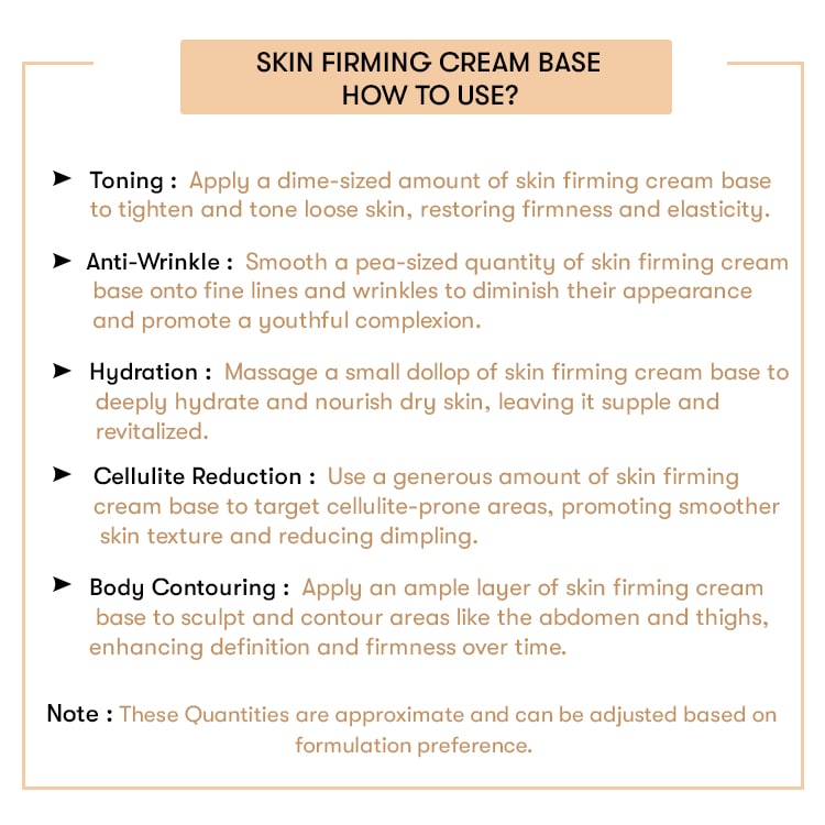 How to Use Skin Firming Cream Base