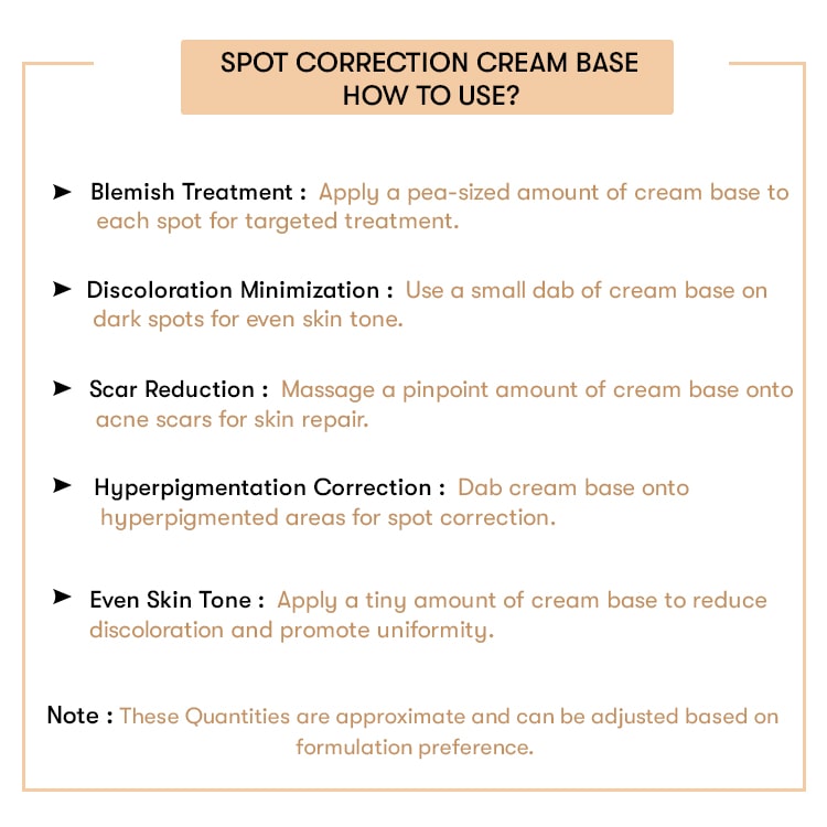 How to Use Spot Correction Cream Base