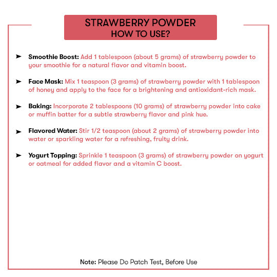 How to Use Strawberry Powder