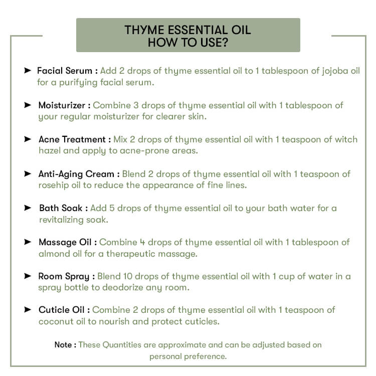 How to Use Thyme Essential Oil 