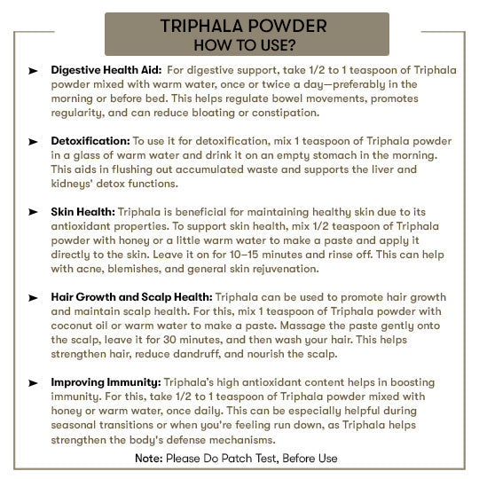 How to Use Triphala Powder
