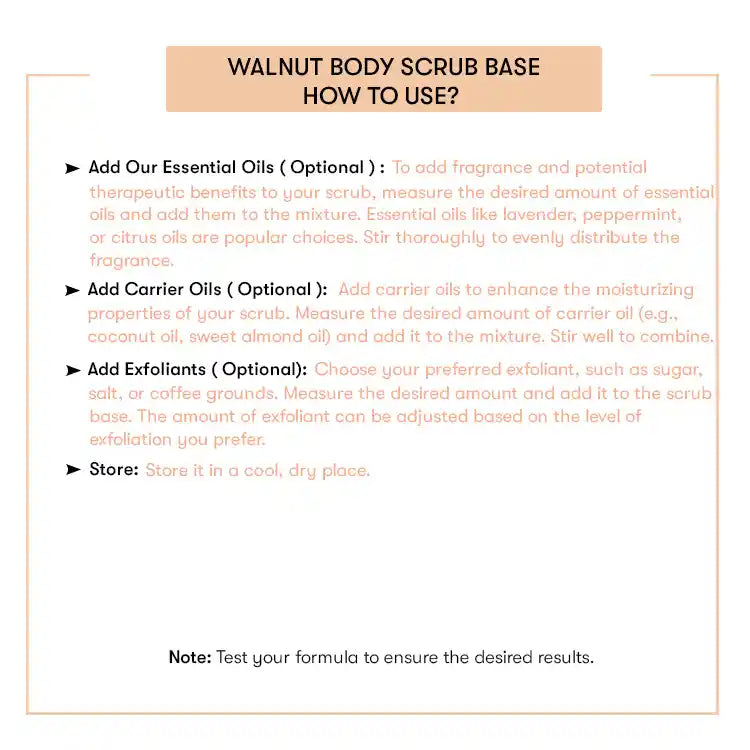How to Use Walnut Body Scrub Base