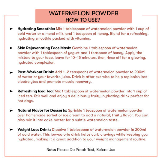 How to Use Watermelon Powder 