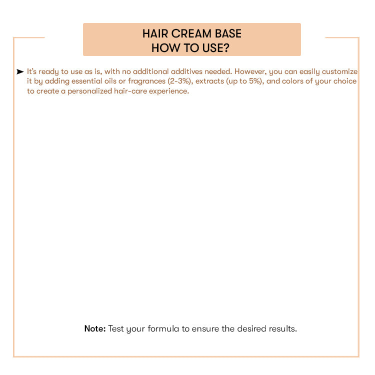 How to se Hair Cream Base